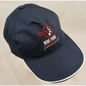 Amalfi Coast Wine Tour Italy Navy Blue Adjustable Strapback Hat/Cap-EXCELLENT!
